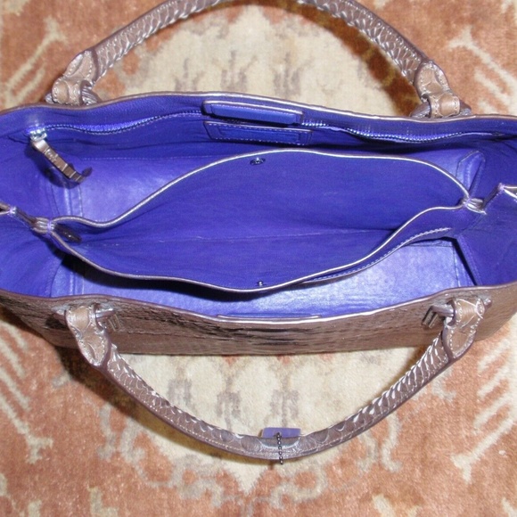 Coach Soft Borough Embossed Leather Handbag 32349 - Picture 7 of 16